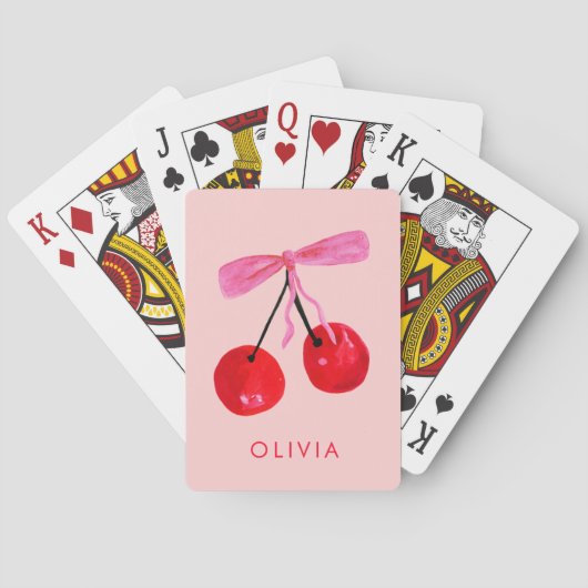 Jeu De Cartes Coquette Cherry & Bow (dos)
