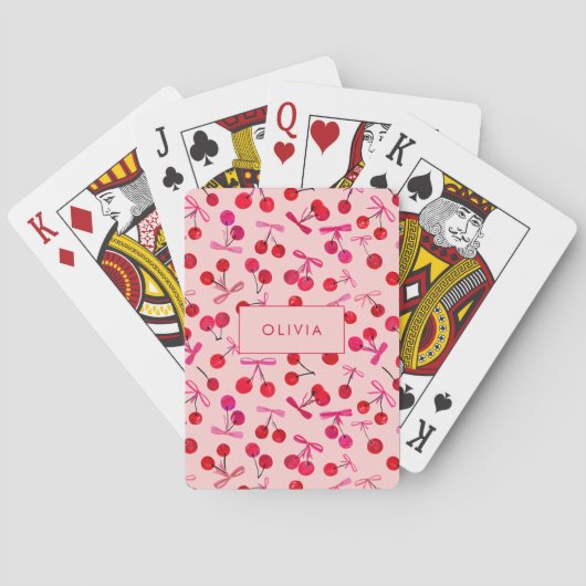 Jeu De Cartes Coquette Cherry & Bow (dos)