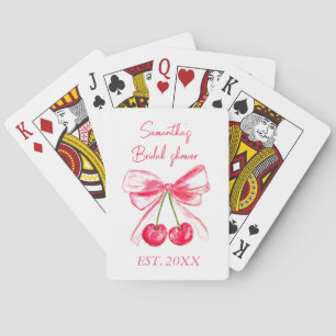 Jeu De Cartes Coquette Rose Ruban Cerise Mariée  Enterrement de 