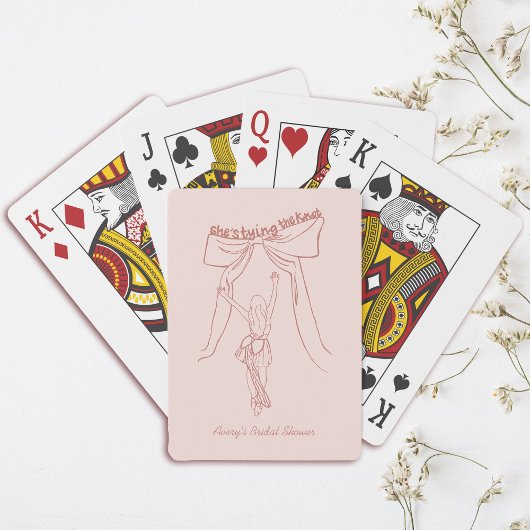 Jeu De Cartes Coquette Whimsical Dessiné À La Main Fête des mari