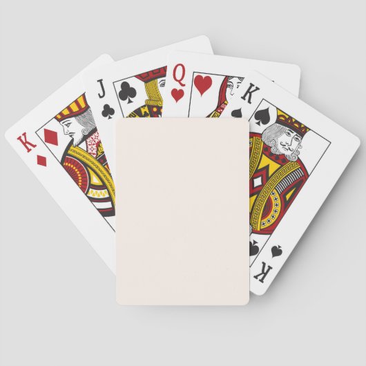 Jeu De Cartes Coquillage blanc FFF5EE - Option pour ajouter un n (dos)