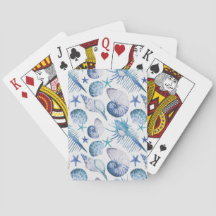 Jeu De Cartes Coquilles d'aquarelle