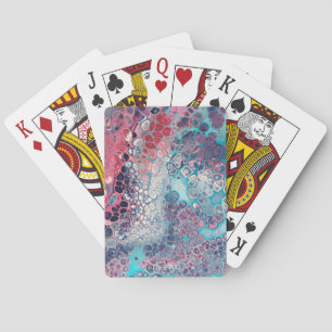 Jeu De Cartes Corail et Aqua Acrylique pour coloré Abstrait