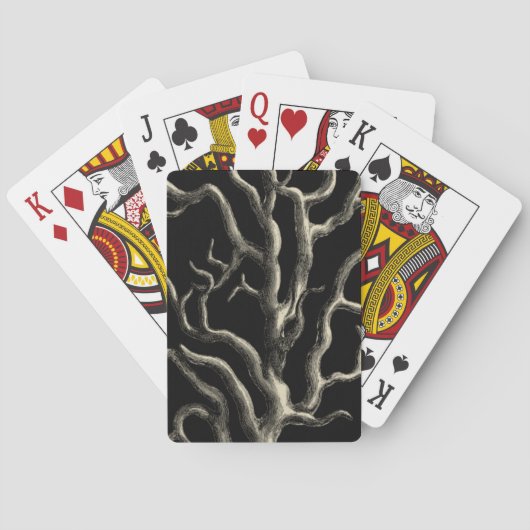 Jeu De Cartes Corail noir et tan (dos)