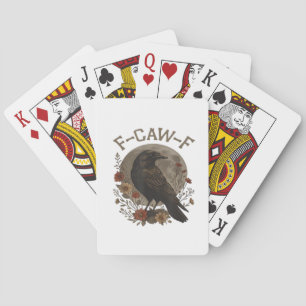 Jeu De Cartes Corbeau drôle F-Caw-F Humour Gothique Essentiel Te