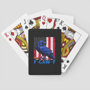 Jeu De Cartes Corbeau drôle F-Caw-F minimaliste propre
