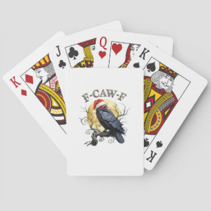 Jeu De Cartes Corbeau drôle F-Caw-F Oiseau gothique Chapeau de N