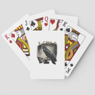 Jeu De Cartes Corbeau, F-Caw-F Oiseau Drôle de Style Vintage