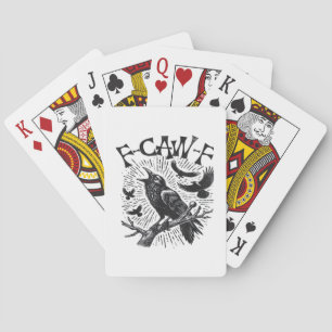 Jeu De Cartes Corbeau gothique F-Caw-F Humour Drôle Essentiel Ré