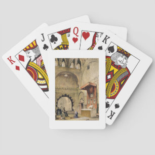 Jeu De Cartes Cordoue : Moine priant sur un autel chrétien dans