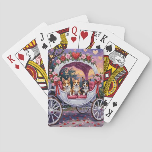 Jeu De Cartes Corgi Chien Saint-Valentin (dos)