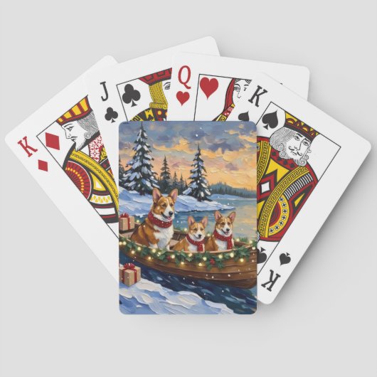Jeu De Cartes Corgi Christmas Boat Holiday (dos)