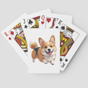 Jeu De Cartes Corgi Joyeux Jouer Jouer Jouer Jouer En L'Air Joye