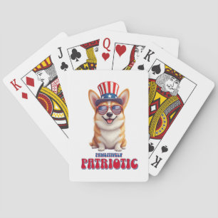 Jeu De Cartes Corgi patriotique - patriotique