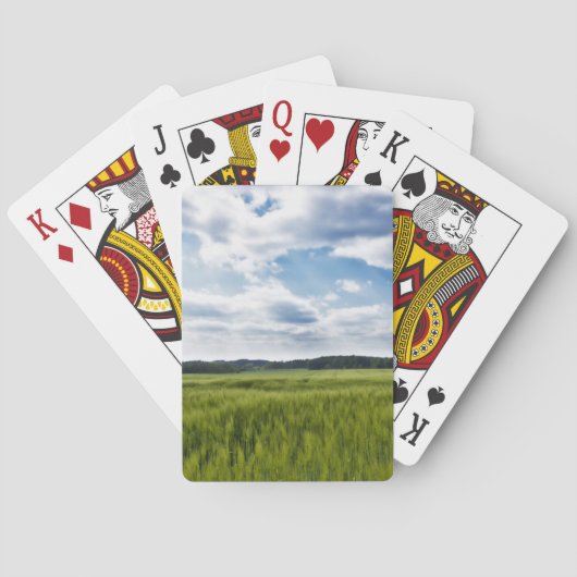 Jeu De Cartes Corneilles vertes et ciels bleus (dos)