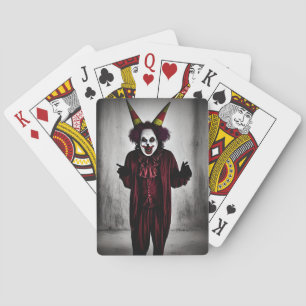 Jeu De Cartes Costume rouge clown effrayant