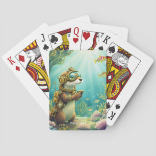 Jeu De Cartes Costume Steampunk de Loutre Mignon Fantastique