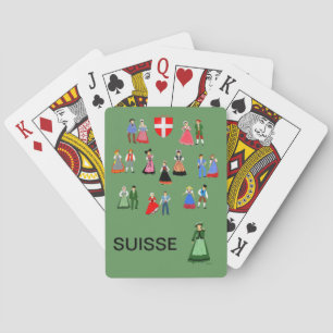 Jeu De Cartes Costumes traditionnels de la suisse