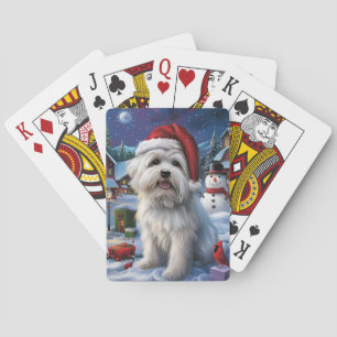 Jeu De Cartes Coton De Tulear Merveilleux Noël de l'Hiver Joie d