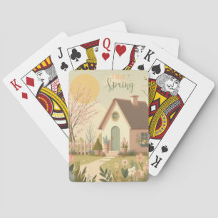 Jeu De Cartes Cottage fleuri/printanier
