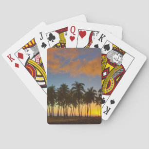 Jeu De Cartes Coucher de soleil au parc national historique Pu'u