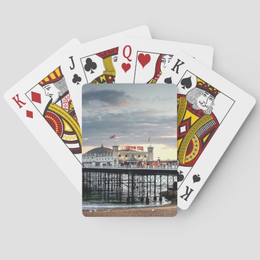 Jeu De Cartes Coucher de soleil de Brighton Pier (dos)