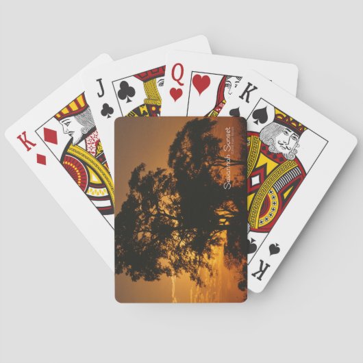 Jeu De Cartes Coucher de soleil de Savannah (dos)
