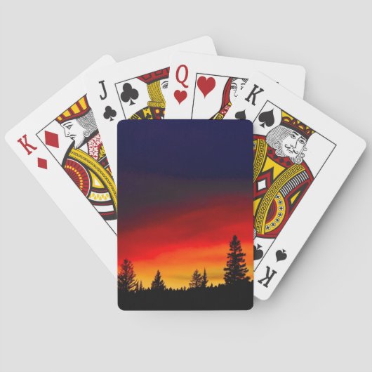 Jeu De Cartes Coucher de soleil de Yellowstone (dos)