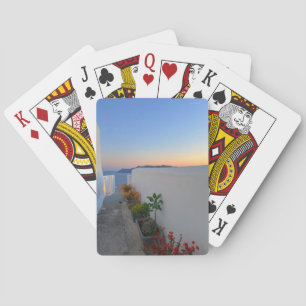 Jeu De Cartes Coucher de soleil des Plantes de rue de Santorin G