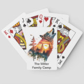 Jeu De Cartes Coucher de soleil double exposition loup hurlant p (dos)