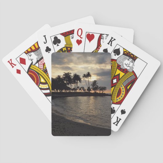 Jeu De Cartes Coucher de soleil en Hawaï (dos)