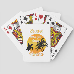 Jeu De Cartes Coucher de soleil mignon en Floride