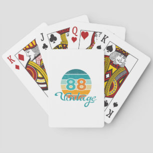 Jeu De Cartes Coucher de soleil rétro 88 Vintage en détresse