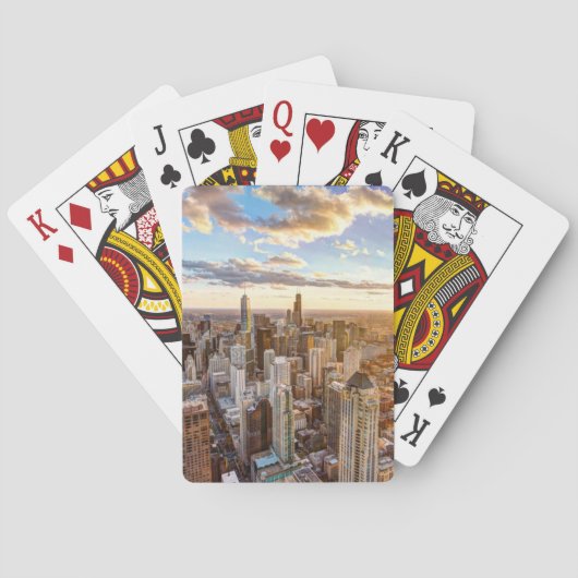 Jeu De Cartes Coucher de soleil sur Chicago (dos)
