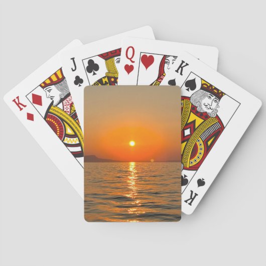 Jeu De Cartes Coucher de soleil sur la mer de Grèce (dos)