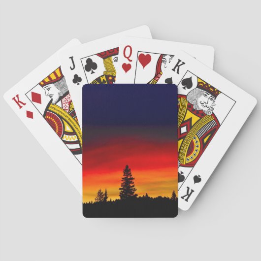 Jeu De Cartes Coucher du soleil de Yellowstone (dos)