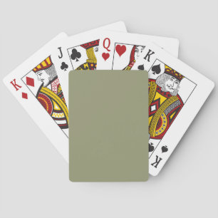 Jeu De Cartes Couleur foncé vert 91946E - Option pour ajouter un