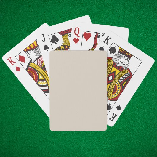Jeu De Cartes Couleur solide en lin naturel