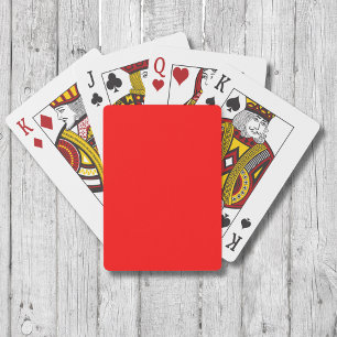 Jeu De Cartes Couleur solide rouge   Classique   Élégant   tenda