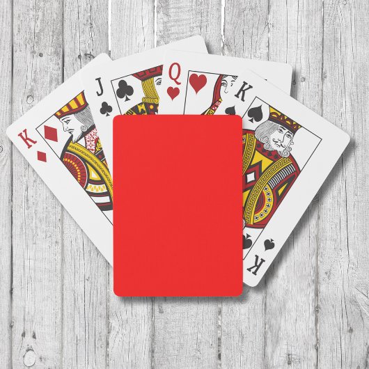 Jeu De Cartes Couleur solide rouge | Classique | Élégant | tenda
