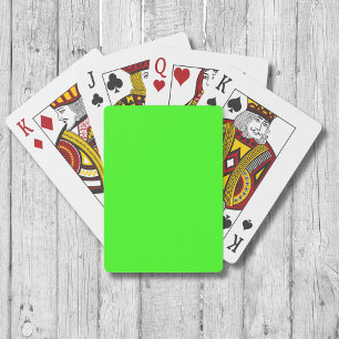 Jeu De Cartes Couleur solide verte néon Classique
