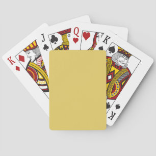 Jeu De Cartes Couleur Sunset Yellow E6CB5F - Ajouter Votre Nom O