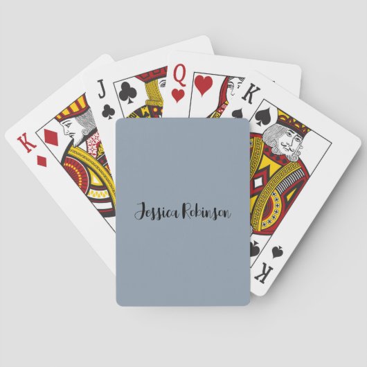 Jeu De Cartes Couleur uni bleu foncé (dos)