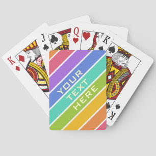 Jeu De Cartes Couleurs arc-en-ciel personnalisées jouer aux cart