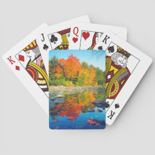 Jeu De Cartes Couleurs d'automne se reflétant dans un ruisseau d
