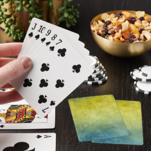 Jeu De Cartes Couleurs de Grunge - Jaune & Bleu