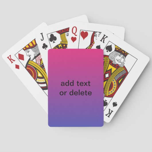 Jeu De Cartes Couleurs dégradées rose et violet (dos)