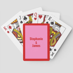 Jeu De Cartes Couleurs DIY Élégantes Rose #3 Rouge