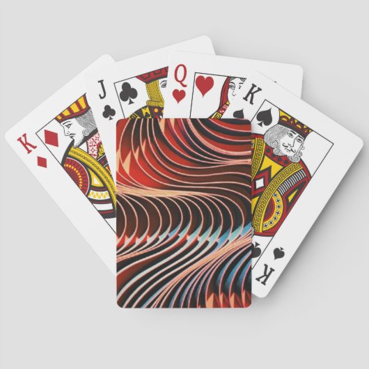 Jeu De Cartes Couleurs ondulées (dos)