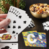 Jeu De Cartes Couleurs Vives Abstrait Monogramme (In Situ)